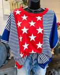 Independence Day Stars Striped Top