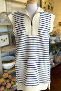 Striped Cap Sleeve Mini Dress