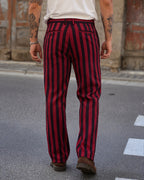 Vintage Vertical Stripe Straight©\Leg Trousers