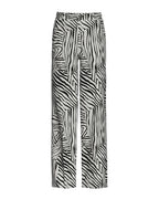 Retro Black And White Color-blocked Zebra Print Double-breasted 2-piece Suit