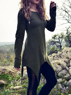Long Sleeve Pixie Pointy Top - Cotton Boho Festival Top