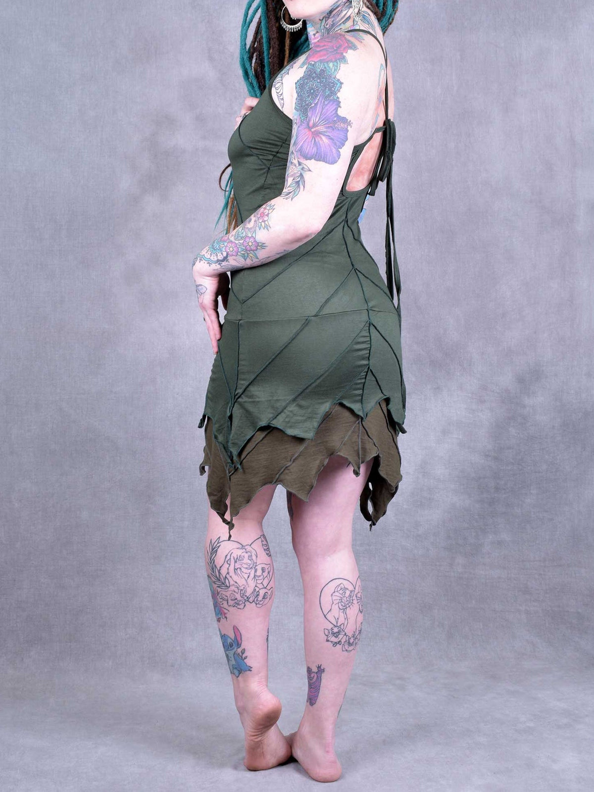 Fairy Pixie Leaf Dress Forest festival outfit Alternative fashion