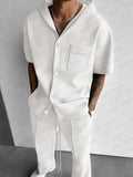 Urban Street Style Hooded Shirt Set