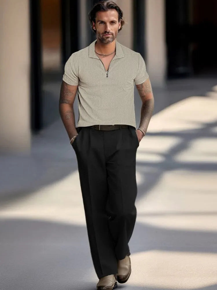 Beathable Corduroy Polo Shirt