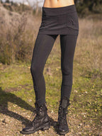 Cargo Skirt Pants 2-in-1 Slim Fit Stretch Long Leggings