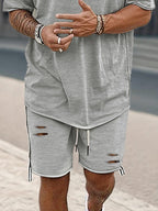 Athleisure Loose Fit T-Shirt Shorts Set