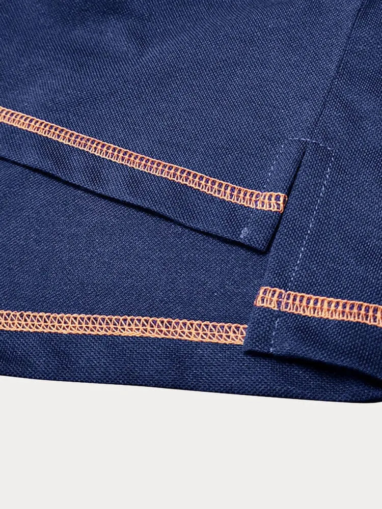 Classic Soft Color Block Polo Shirt