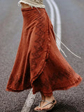Cotton Maxi Wrap Skirt ? Natural Earthy Clothing ? Long Boho Festival Shakti Skirt