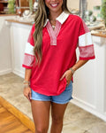 Little Attitude Striped Colorblock Top