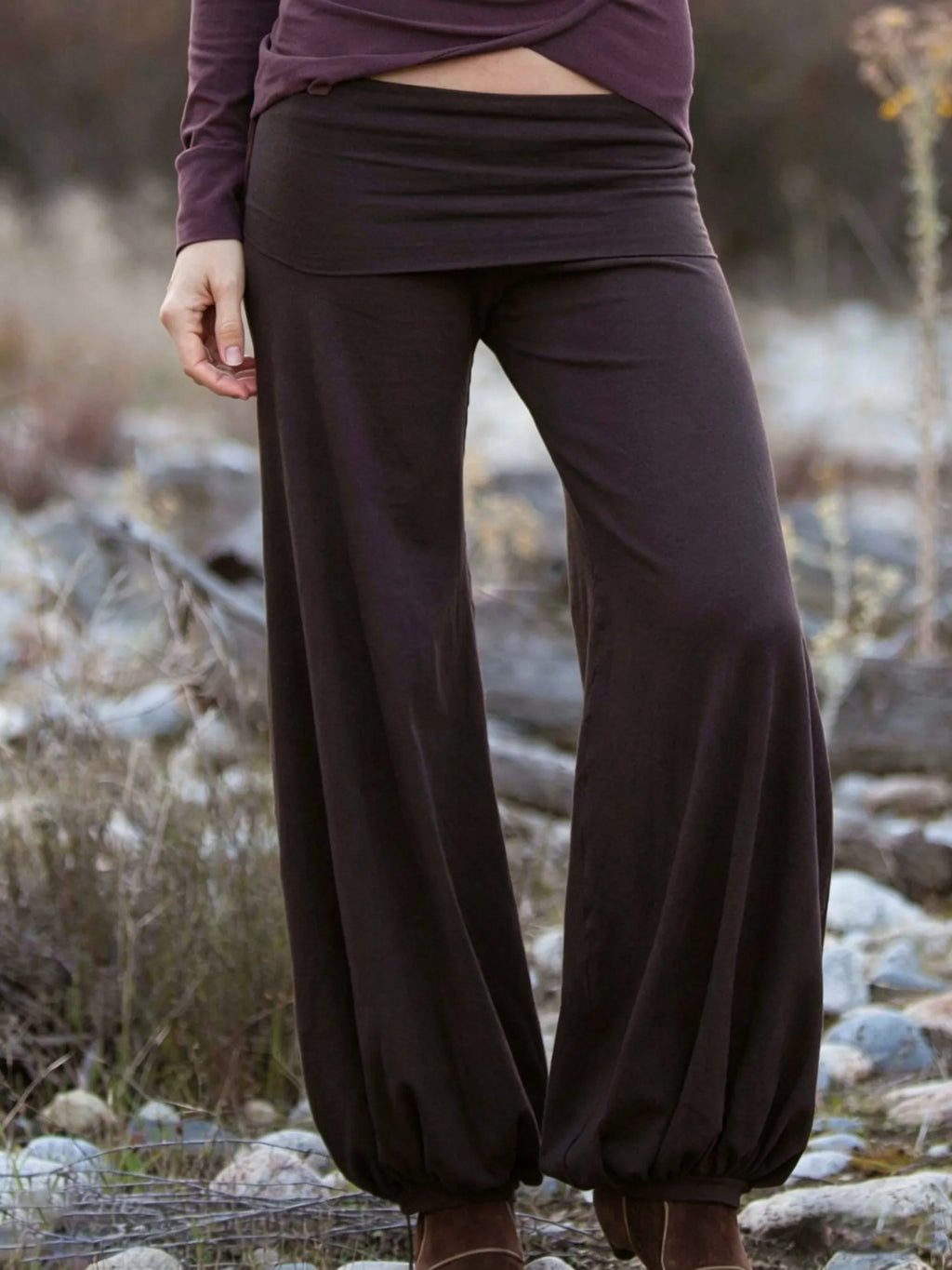 Skirt-Style Drawstring Cuff Balloon Pants