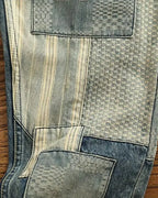 Vintage Washed Patch Tapered Jeans