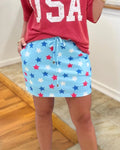Star-Covered Mini Skirt