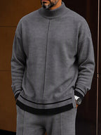 Premium Comfort Ribbed Turtleneck Top Pants Set