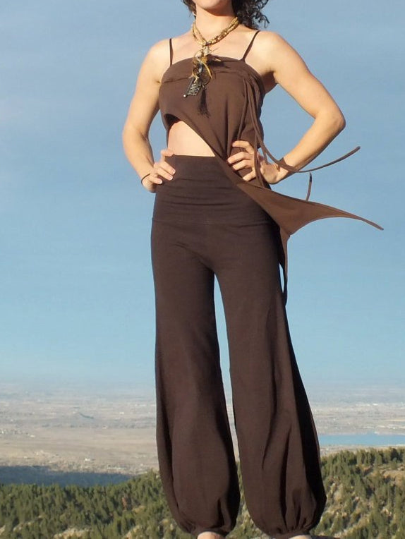 Skirt-Style Drawstring Cuff Balloon Pants