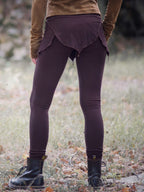 Hand Dyed Bamboo Leggings: Cotton Fleece Pixie Yoga Pants