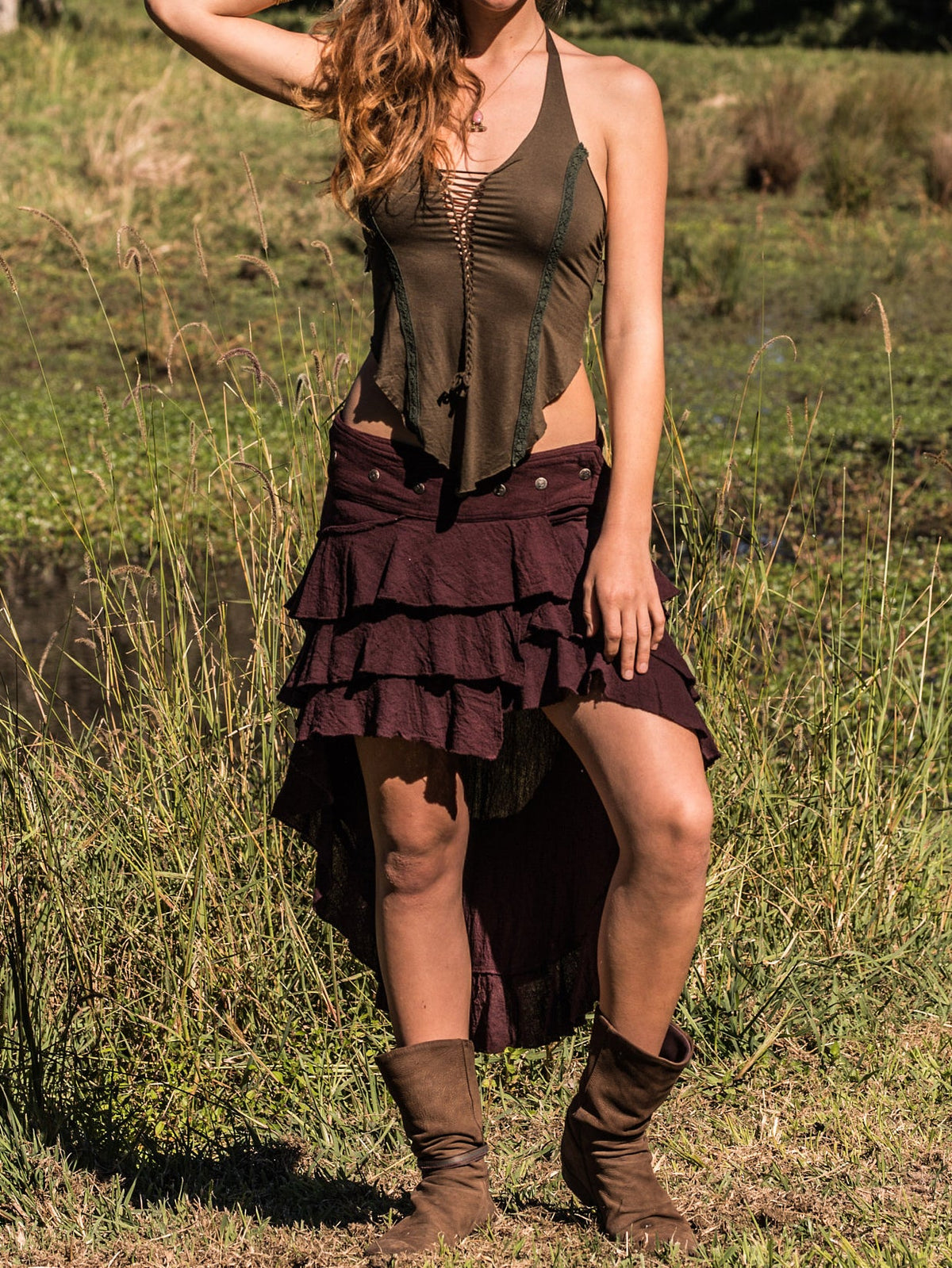 Sexy Boho Top, Festival Fairy Top, Pixie Crop Top, Backless Top, Elven Festival Clothing