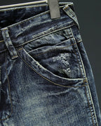 Vintage Blue-gray Distressed Ripped Jeans
