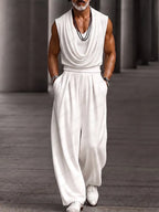 Stylish Comfort Cowl Neck Sleeveless Top Set