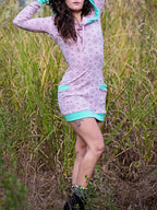 The Portal Organic Cotton Cowl Hood Dress with Pockets & Sleeves