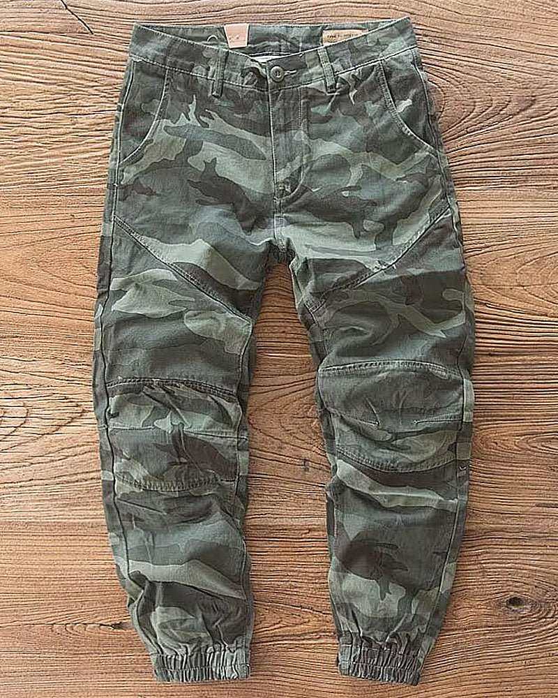 Retro Camouflage Cargo Pants