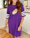 Football Striped Sequined Dress