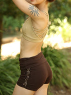 Yoga Shorts, Festival Hippie Booty Shorts, Mini Hot Pants, Rave Psytrance Clothing
