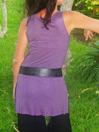 Sleeveless Cowl Neck Tunic Top, Lightweight Draped Neckline Shirt
