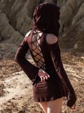 Brown Fairy Hood Dress