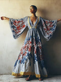 Art Ladies Linen V Neck Dress