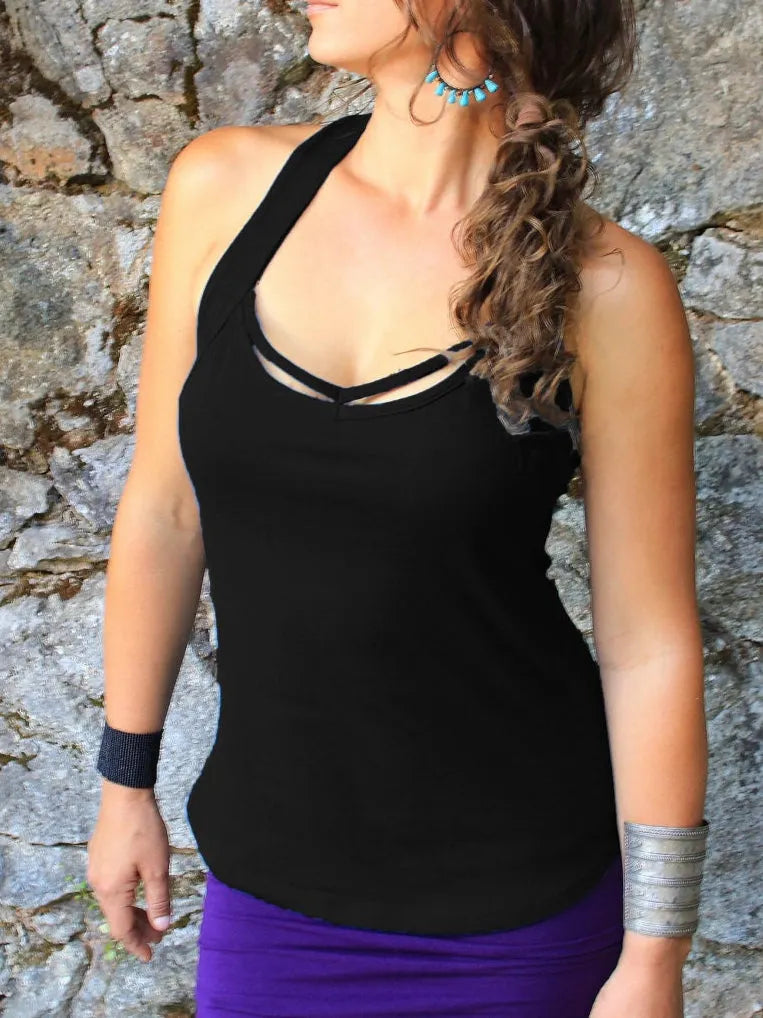 Women's Tops Peekaboo Tank Strappy Tops Women's Halter Tops