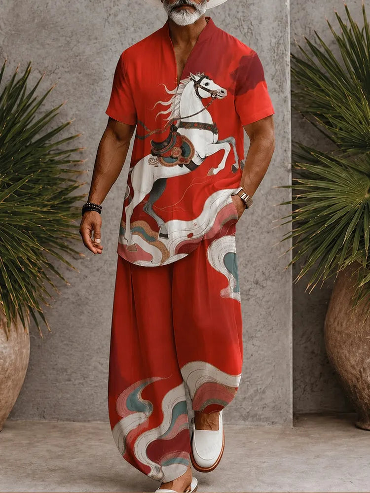 Stylish Comfort Printed Loose Fit Matching Set