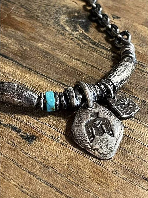 Vintage Style Goshawk Pendant Collarbone Necklace
