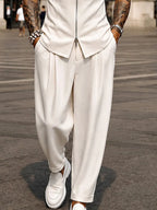 Modern Minimalist Short Sleeve Shirt Pants Set