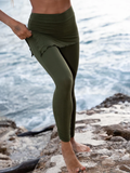 Fairy Leggings with Asymmetrical Skirt, Pixie Pants, Yoga, Festival Clothing