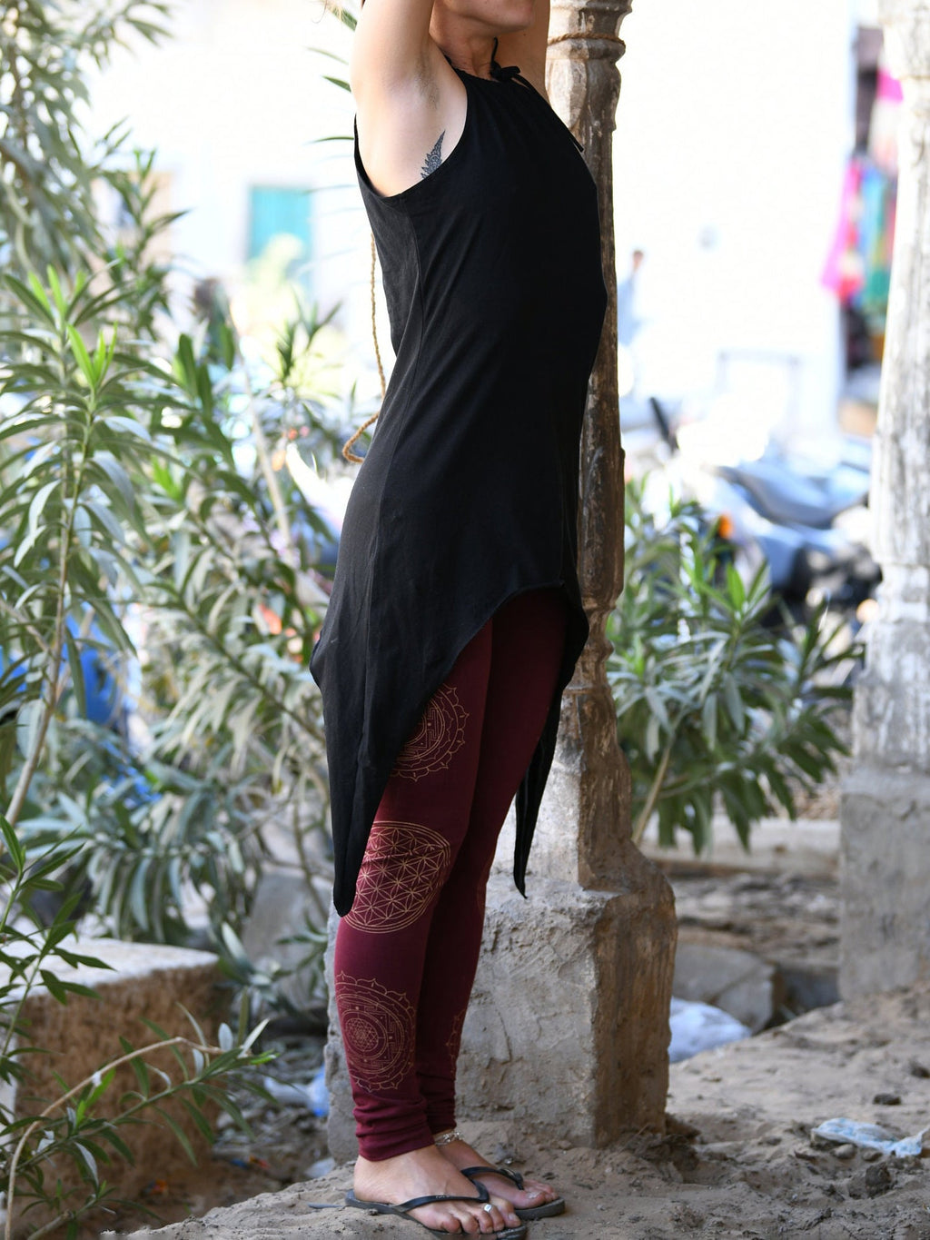 Asymmetrical Cotton Dress, Handmade Boho Summer Festival Flowy Hippie Style