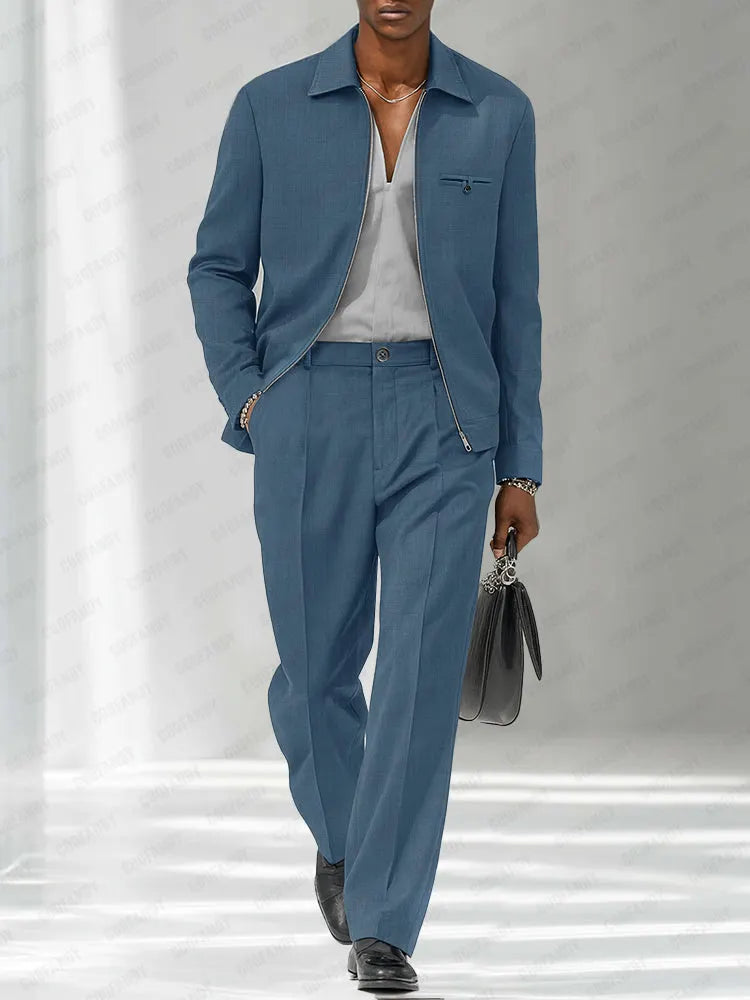 Modern Fashion Thin Jacket Pants Set
