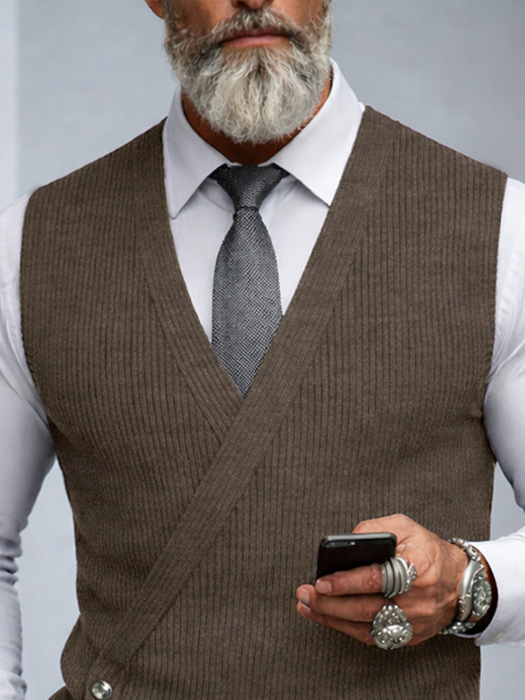Essential V-Neck Knit Vest