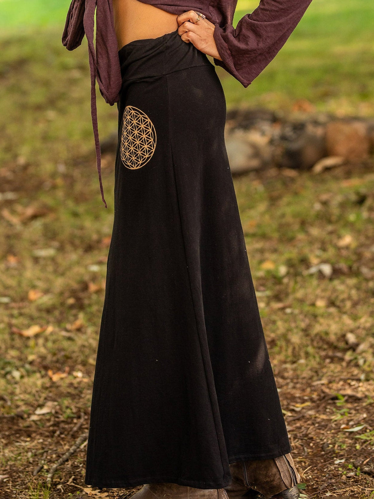 Fairy Slit Skirt, Elven Clothing, Forest Dweller Skirt, Pixie Skirt, Bohemian Clothing