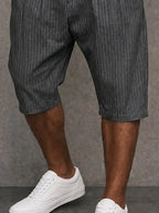 Smart Casual Summer Pinstripe Shorts
