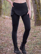 Hand Dyed Bamboo Leggings: Cotton Fleece Pixie Yoga Pants