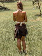 Beach Tank Top, Holiday Wear, Bohemian Halter Top, Open Back Top
