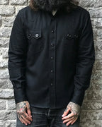 Vintage Vintage Black Western Dual Chest Pocket Cargo Shirt