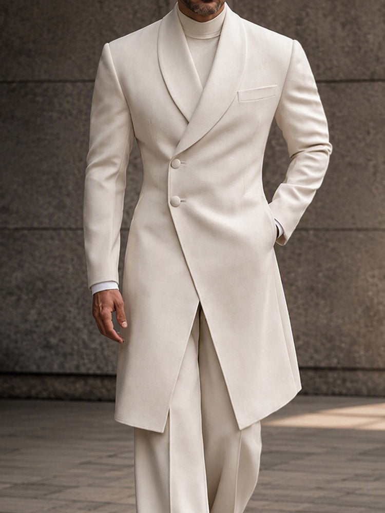 Old Money Long Tailored Coat Suit Set
