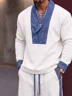 Urban Faux Denim Contrast Matching Set