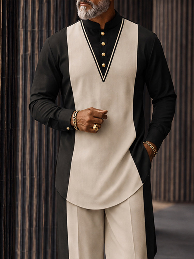 Modern Street Contrast Color 2-Piece Set