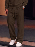 Casual Convertible Collar Fleece Sweatshirt Set