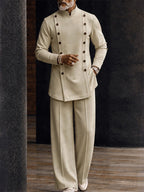 Designer Double Row Button Detail Matching Set