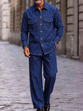 Utility Casual Contrast Stitching Two Piece Set