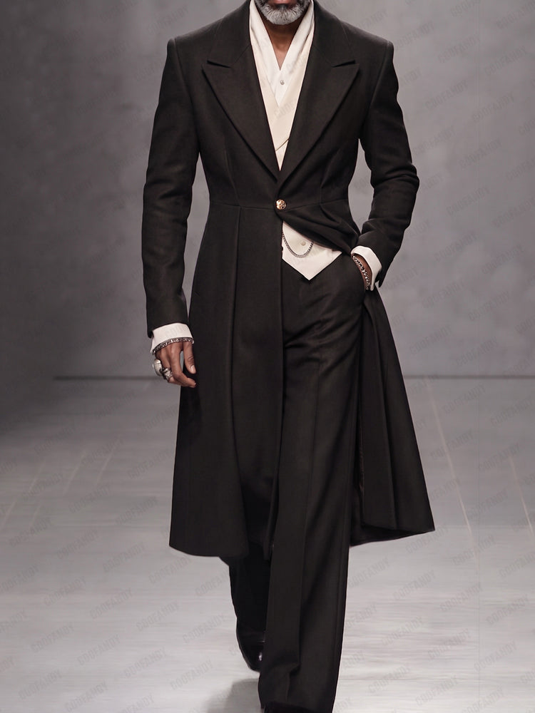 Smart Casual Longline Tweed Coat and Pants Set