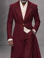 Smart Casual Longline Tweed Coat and Pants Set